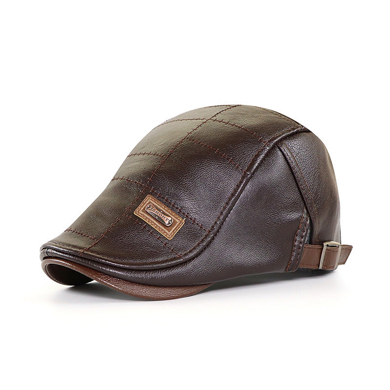 Carvan Men's High Quality Trendy Leather Beret - Carvan Mart