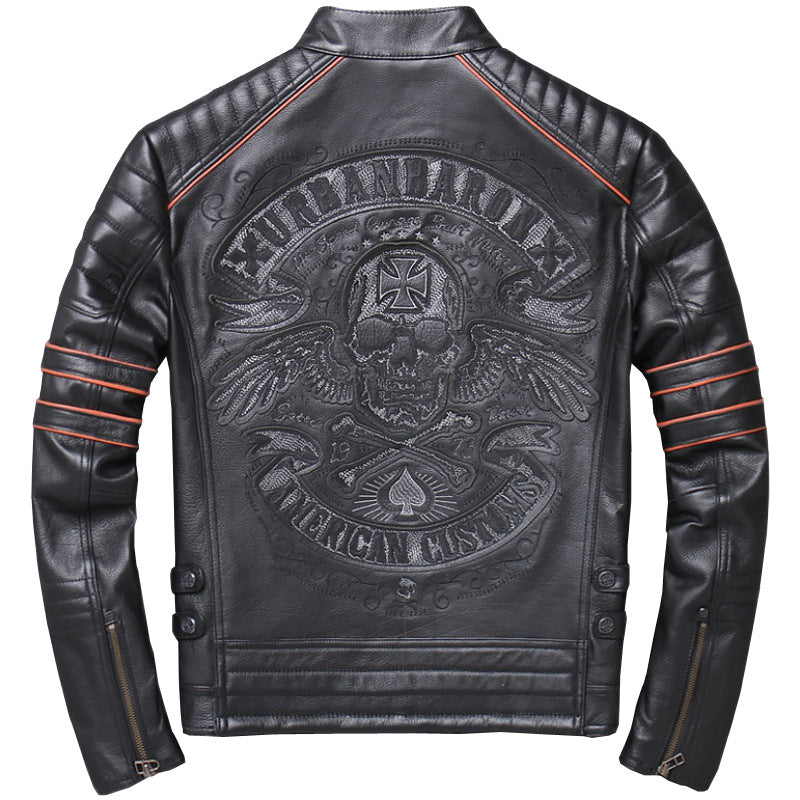 Harley Genuine Leather Men's Motorcycle Riding Slim Fit - - Genuine Leather - Carvan Mart