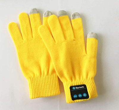 Bluetooth Gloves - Yellow - Women Gloves & Mittens - Carvan Mart