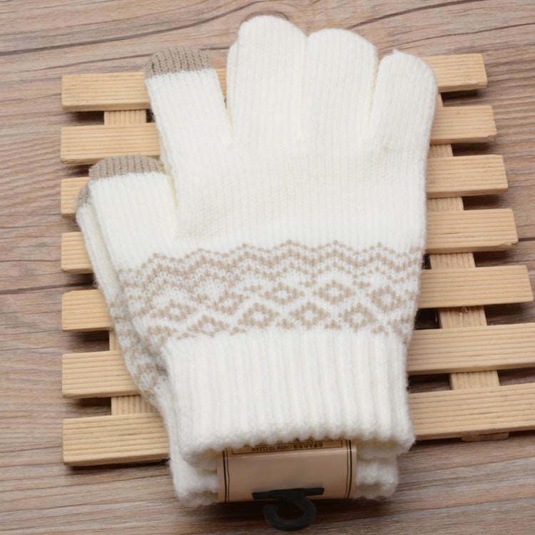 Couple knitted gloves touch screen gloves - Carvan Mart