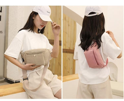 Trendy Chest Bag Women's Casual Fashion Simple Waist Bag Waterproof Cashier Mobile Phone Bag - Carvan Mart