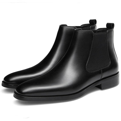 British Square Head Carved Ankle Boots - Carvan Mart