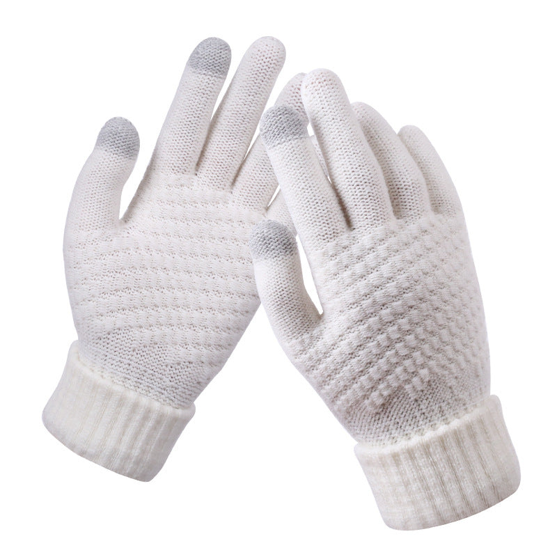 Couple knitted gloves touch screen gloves - Carvan Mart