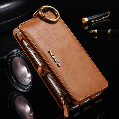 Luxury PU Leather Case For 8 Plus X XR XS Max 11 Flip Stand Wallet Cases For 8 7 Plus 6s SE Pouch Capinhas - Brown - Women's Wallet - Carvan Mart