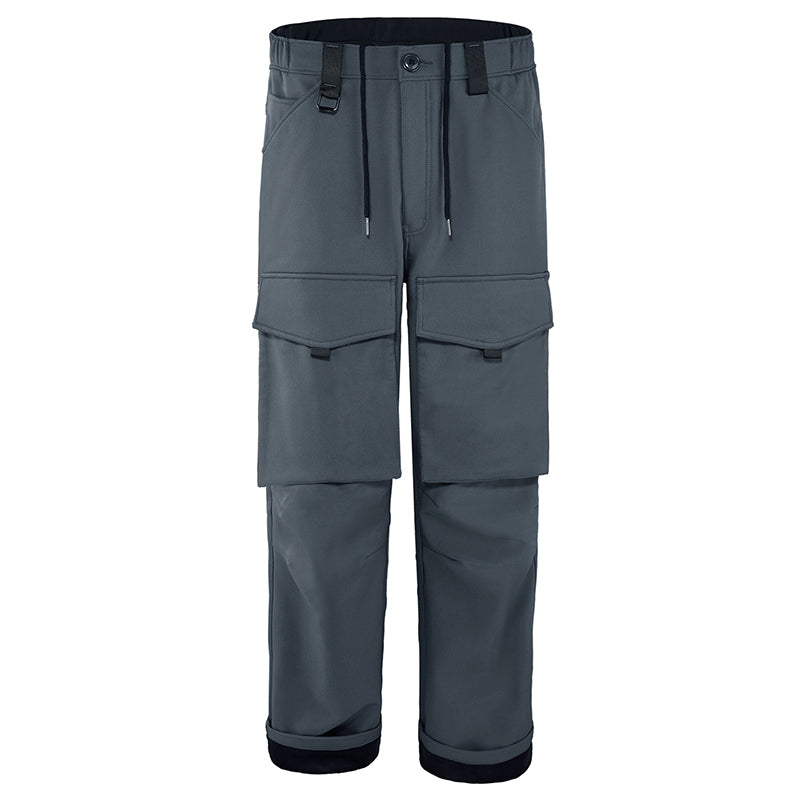 Lining Fleece Men Pants Pockets Decoration Solid Hiking Sport Trouser