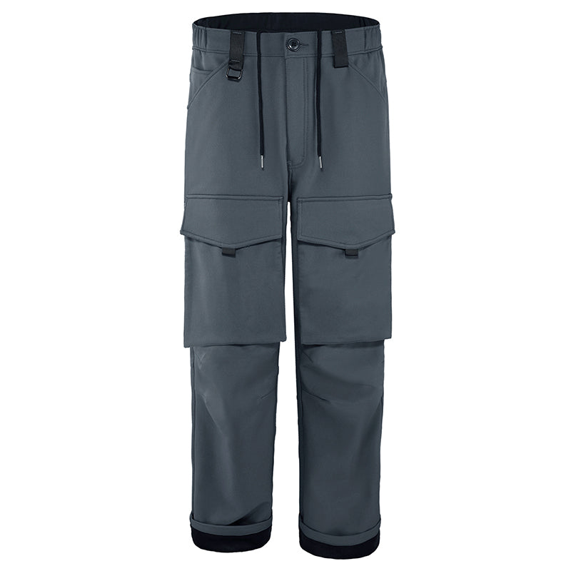 Men's Fleece Lined Cargo Pants - Warm Hiking Trousers - - Men's Pants - Carvan Mart