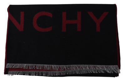 Givenchy Elegant Unisex Wool Silk Blend Scarf - - - Givenchy