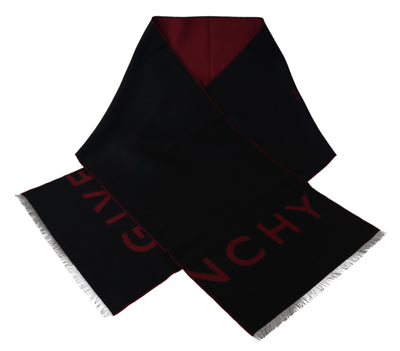 Givenchy Elegant Unisex Wool Silk Blend Scarf - - - Givenchy