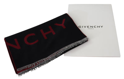 Givenchy Elegant Unisex Wool Silk Blend Scarf - - - Givenchy