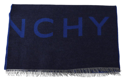 Givenchy Elegant Unisex Wool Silk Blend Scarf - - - Givenchy