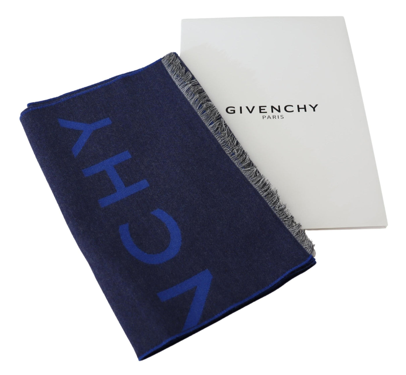 Givenchy Elegant Unisex Wool Silk Blend Scarf - - - Givenchy