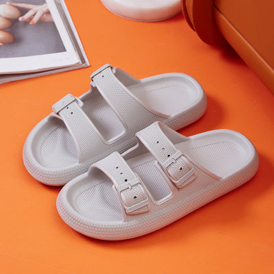 Platform Slippers Women's Summer Buckle Outdoor Wear Soft Bottom Sandals - Carvan Mart