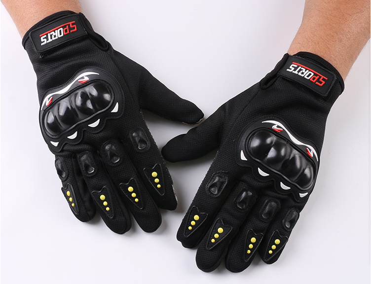 Outdoor motorcycle electric bicycle riding non-slip gloves sunscreen hard shell CS full finger sports touch screen gloves wholesale - - Men's Gloves - Carvan Mart