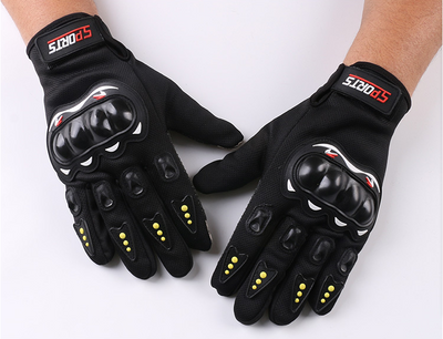Outdoor motorcycle electric bicycle riding non-slip gloves sunscreen hard shell CS full finger sports touch screen gloves wholesale - Carvan Mart