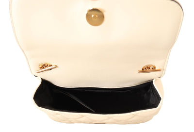 Versace Chic Nappa Leather Crossbody in Purity White - - - Versace