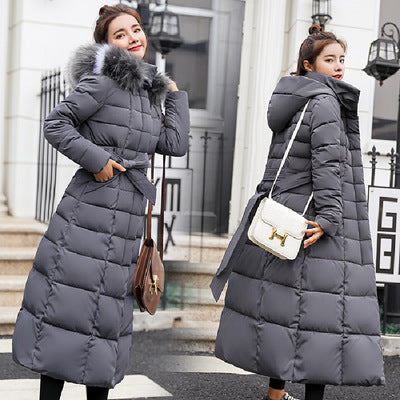 Durable Fashion Winter Women's Down Coat Cotton Padded Parka Thickened Long Jacket Warm Casual - Carvan Mart