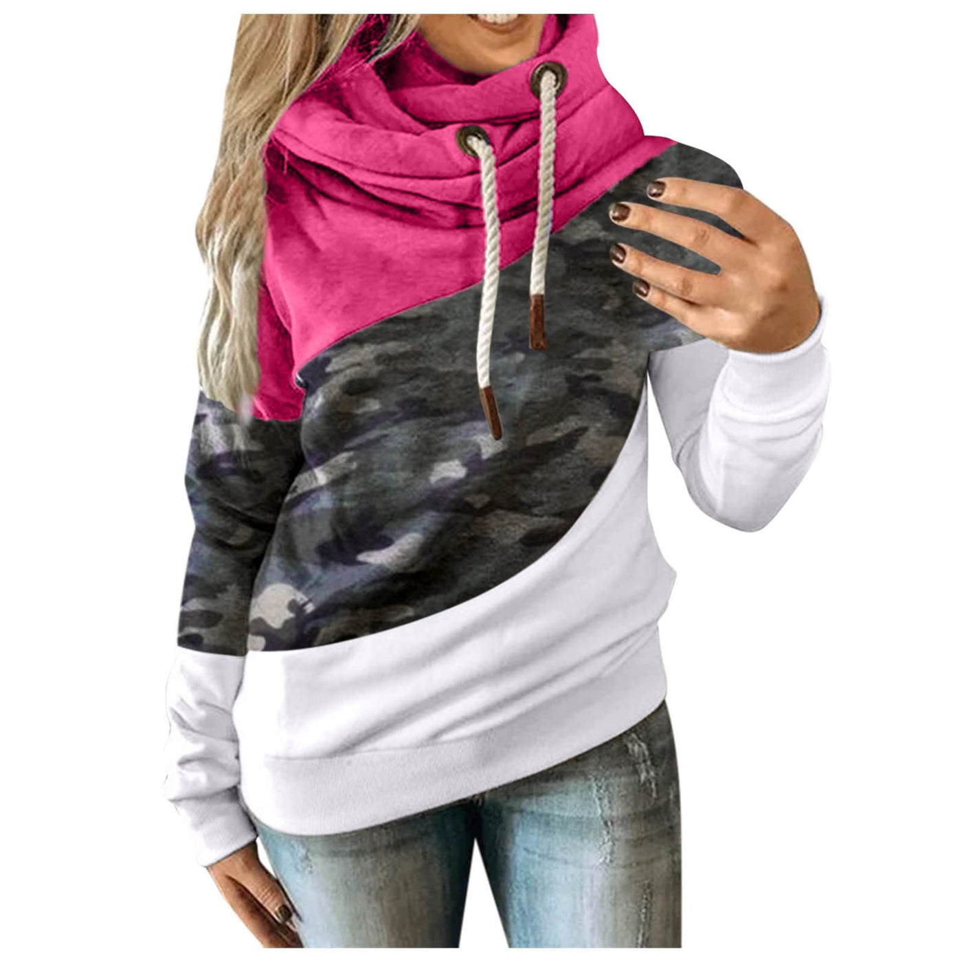 Women's Camouflage hoodie Sweatshirt - Red - Women Hoodies & Sweatshirts - Carvan Mart