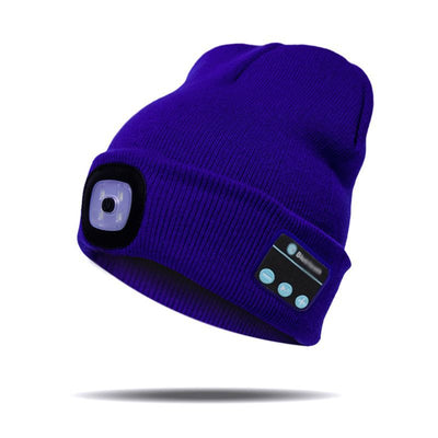 Bluetooth LED Hat Wireless Smart Headset Headphone - Blue - Women's Hats & Caps - Carvan Mart