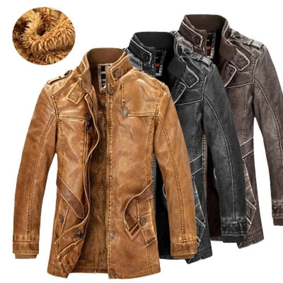 Duolino Classic Leather Jacket - Carvan Mart