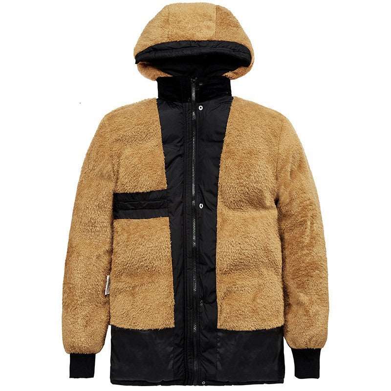 Men's Jacket Hooded Velvet Padded Jacket - Carvan Mart