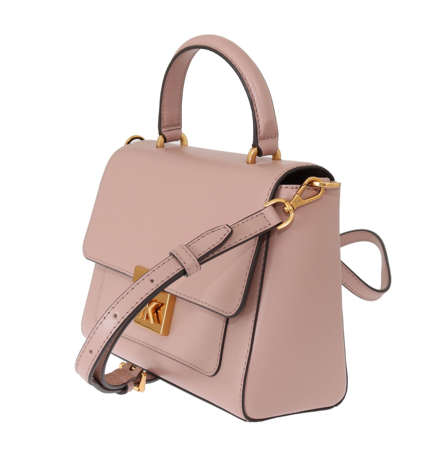 Michael Kors Elegant Pink Leather Mindy Shoulder Bag - - - Michael Kors