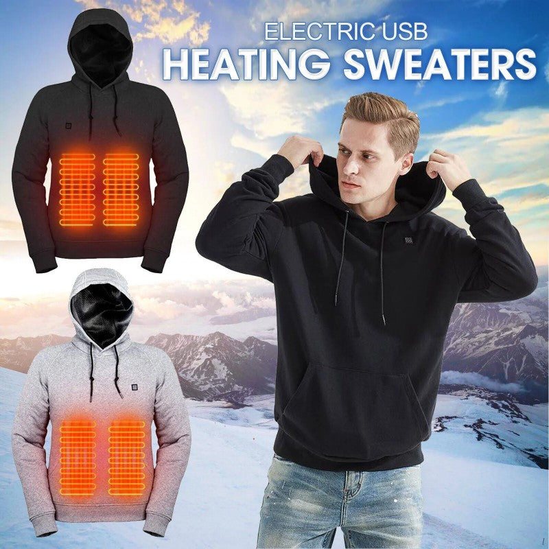 USB Heating Hoodies Vintage Gothic Heated Jacket Outdoor Electric Heating Jacket - Carvan Mart