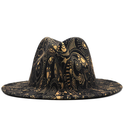 Gorgeous Cashew Floral Print Felt Cap - Style03 M - Men's Hats & Caps - Carvan Mart