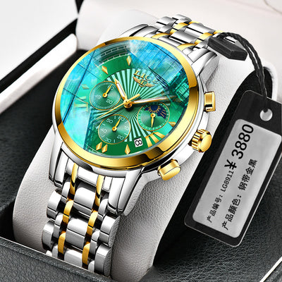 Trendy Mechanical Watches - Gold green - Men's Watches - Carvan Mart