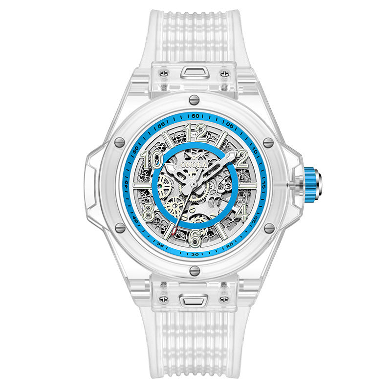 Men's Waterproof Transparent Automatic Mechanical Watch - Carvan Mart