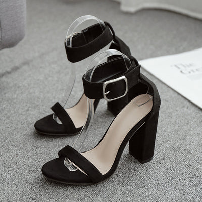 Feminine Thick Heels With High Heels - Carvan Mart