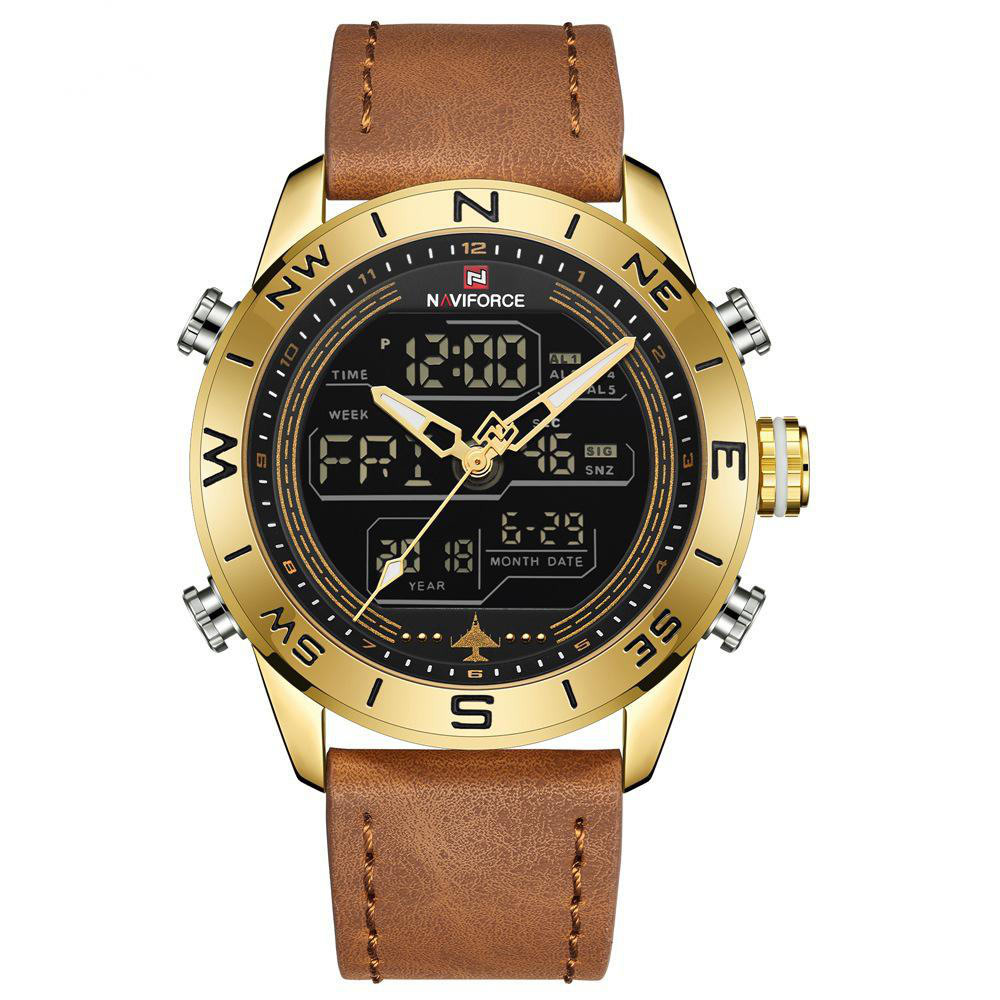 NAVIFORCE Lingxiang 9144 Men's Watch - Gold - Men's Watches - Carvan Mart