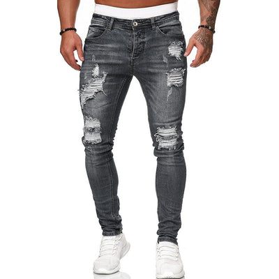 Hole-Worn White Cowboy Doing Old Pantsmen With Small Feet - Grey - Men's Jeans - Carvan Mart
