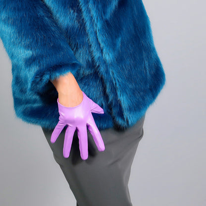 Elbow Faux Leather Lavender Gloves - Carvan Mart Ltd
