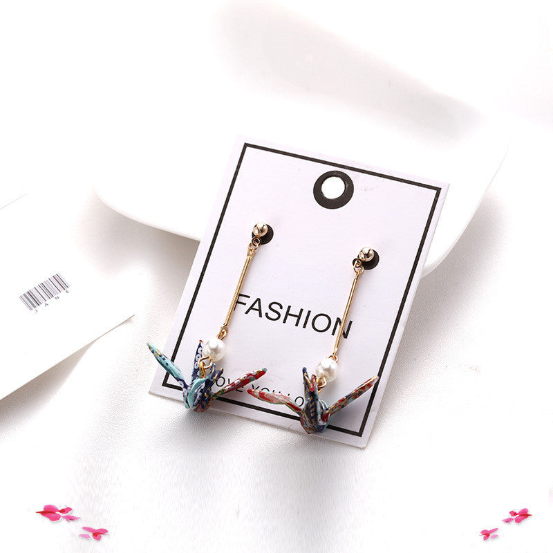 Thousand Paper Crane Earrings - Carvan Mart