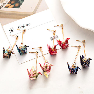 Thousand Paper Crane Earrings - 