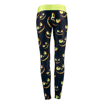 Halloween Print Leggings - Spooky and Fun Women's Activewear - - Leggings - Carvan Mart