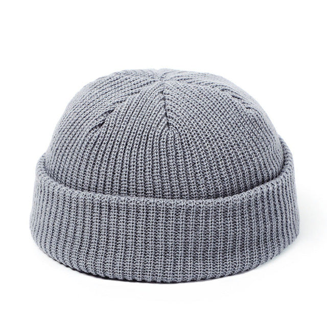 Knitted Hats For Women Skullcap Men Beanie Hat Winter Retro - Grey OneSize - Men's Hats & Caps - Carvan Mart