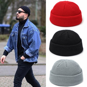 Knitted Hats For Women Skullcap Men Beanie Hat Winter Retro - Carvan Mart