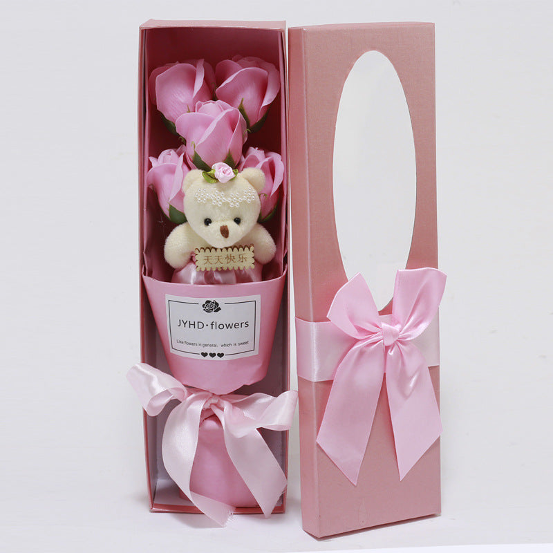 Girl Soap Flower Gift Box