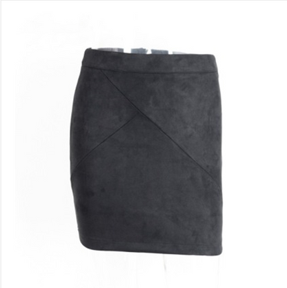 Ladies Leather Suede Pencil Bodycon Short Skirt - Carvan Mart Ltd