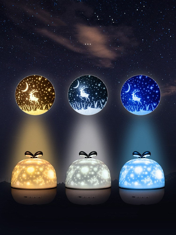 Projector Light Bluetooth Speaker Night Light - - Gift - Carvan Mart