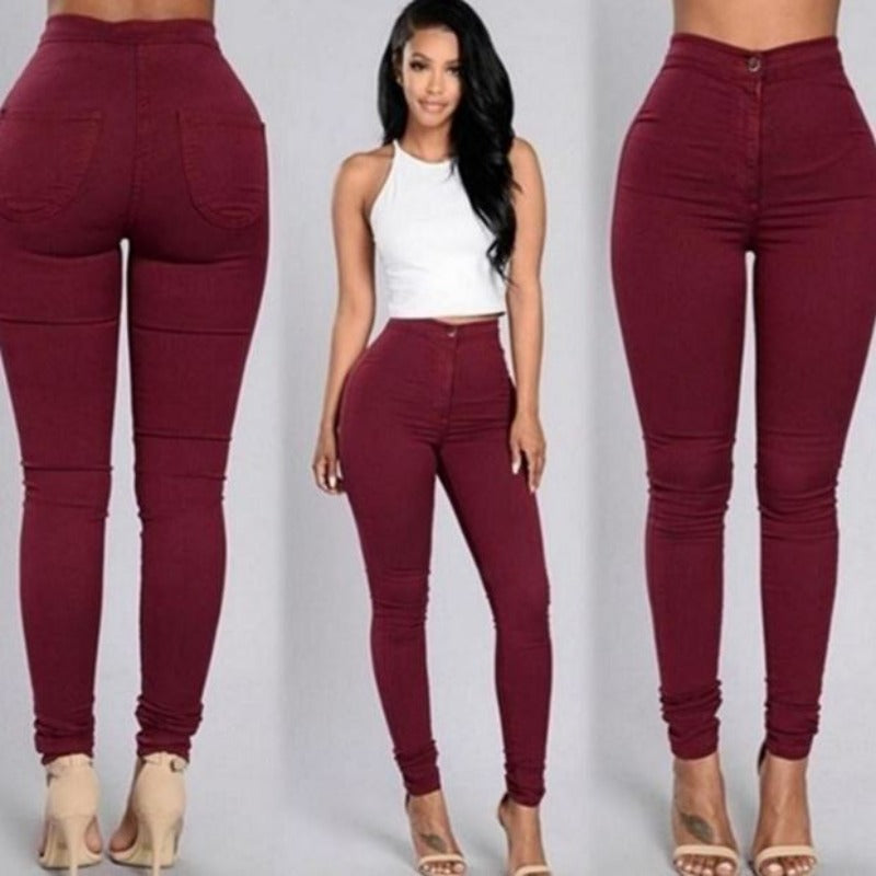 Fashion elastic jeans women leggings ladies - Carvan Mart