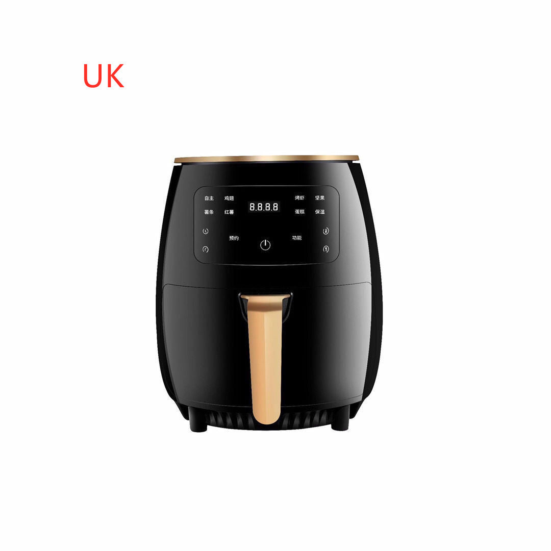 220V Smart Air Fryer without Oil Home Cooking 4.5L Large Capacity Multifunction Electric Professional-Design - Black UK - Air Fryers - Carvan Mart