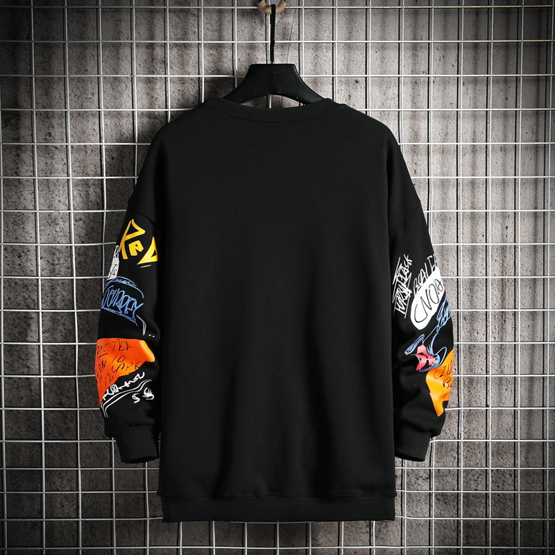 SingleRoad Mens Crewneck Sweatshirt Men Harajuku Oversized Japanese Streetwear Hip Hop Black Hoodie Men Sweatshirts Hoodies - Carvan Mart Ltd