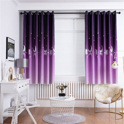 Simple And Modern Rural Home Bedroom Shading Printed Curtain Fabric - 