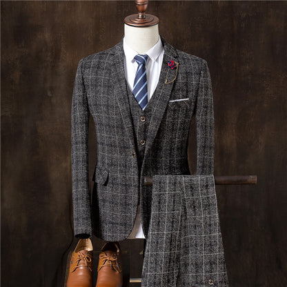 Men 3 Pieces Suit Set Men Wedding Suits Groom Tuxedos - Carvan Mart Ltd