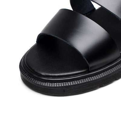 CARVAN GRYPHON PISA Leather Platform Sandals - Stylish & Comfortable - - Men's Sandals - Carvan Mart