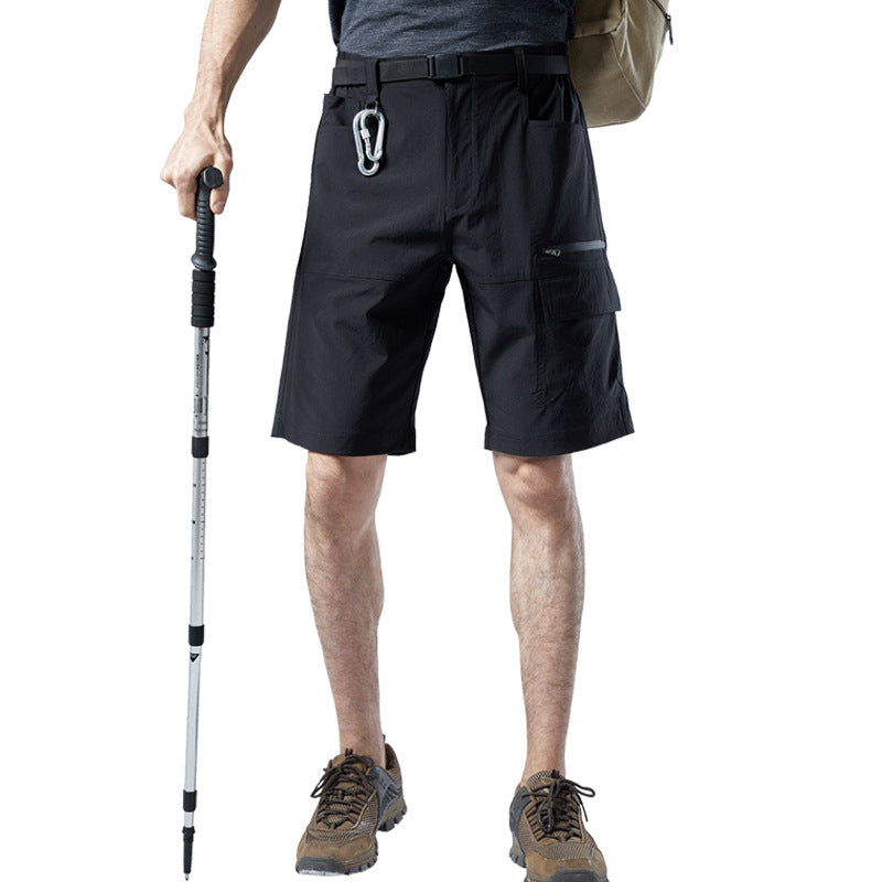 Mens Multi-Pocket Cargo Shorts Summer Outdoor Hiking Multi Pocket Quick Drying Shorts - Carvan Mart
