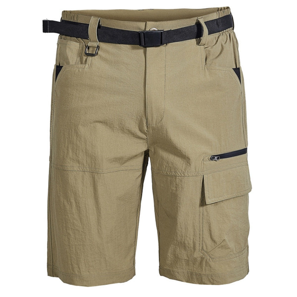 Mens Multi-Pocket Cargo Shorts Summer Outdoor Hiking Multi Pocket Quick Drying Shorts - Khaki - Men's Shorts - Carvan Mart