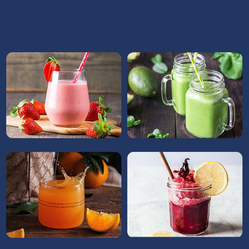 6blade Portable Blender Mini Juicer Cup Extractor Smoothie USB Charging Fruit Squeezer Blender Food Mixer Ice Crusher Portable Juicer Machine - Carvan Mart